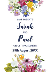 watercolour flowers save the date