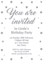 you are invited silver foil invitations