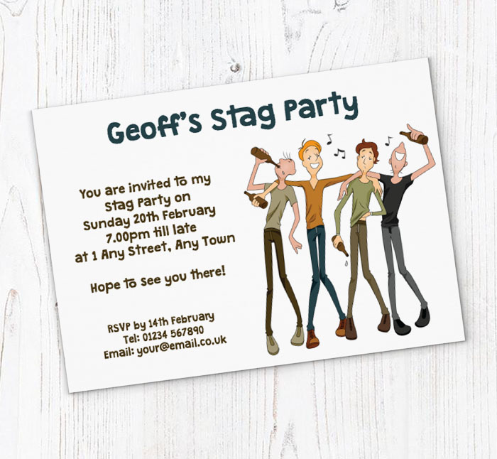 four stags a singing invitations
