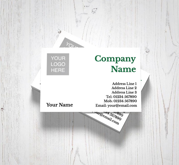 basic logo upload business cards