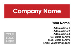dark red logo upload business cards
