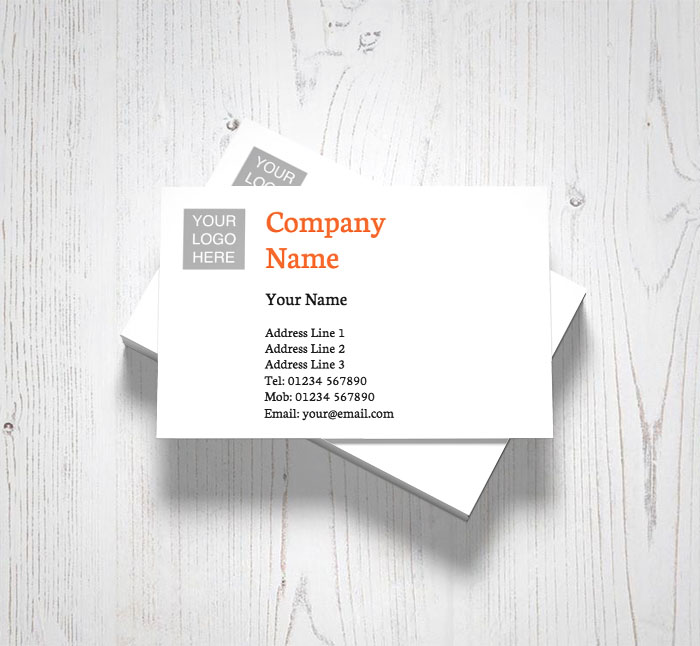 classic logo upload business cards