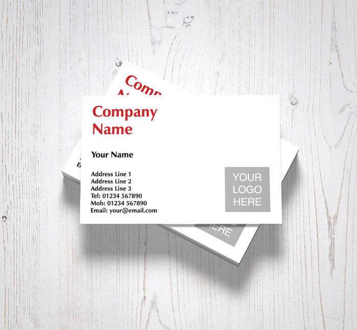 simple logo upload business cards