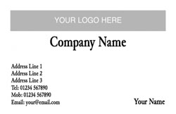 plain logo upload business cards