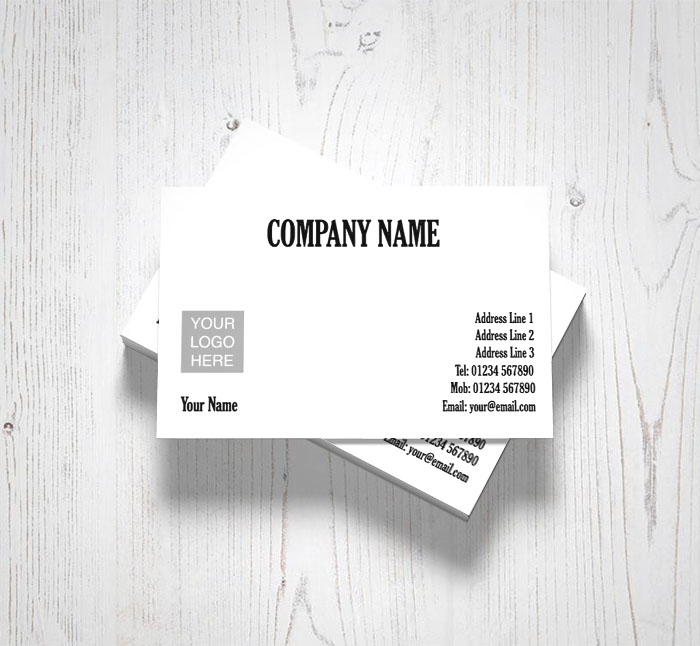 traditional logo upload business cards