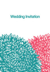 chrysanthemums wedding invitations