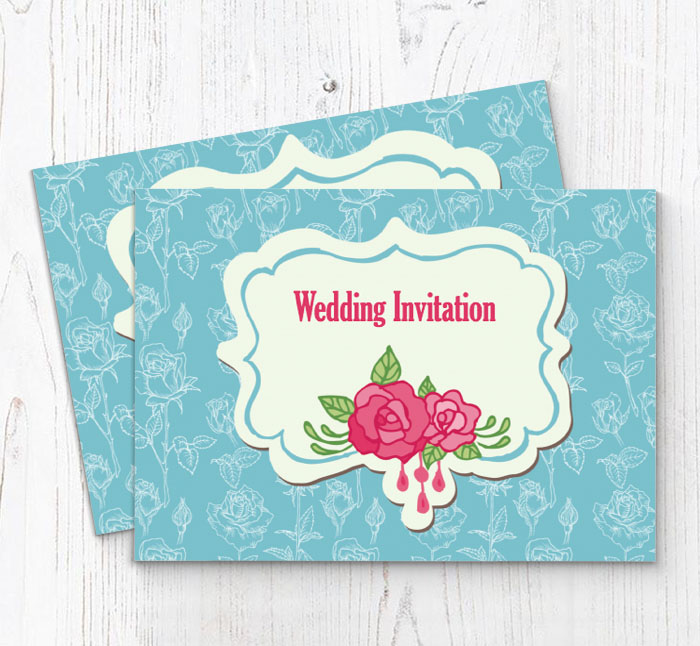 flowers wedding invitations
