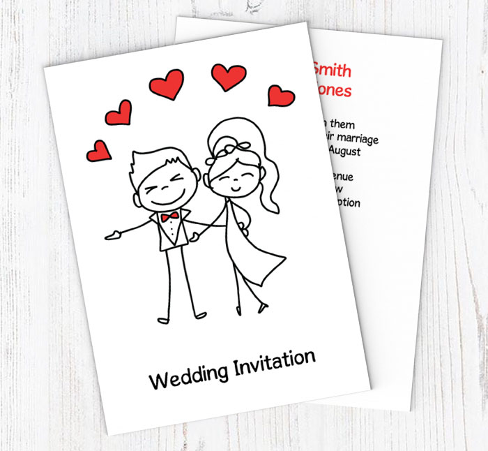 couple holding hands invitations