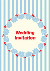 cream and pale blue invitations