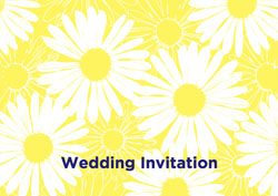 yellow sunflowers invitations