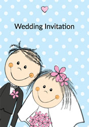 happy couple invitations