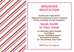 striped wedding invitations