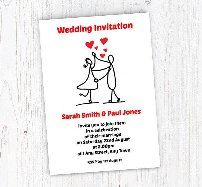 wedding couple invitations