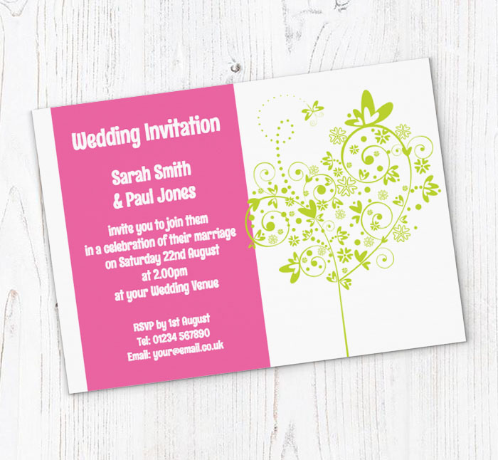 love tree wedding invitations