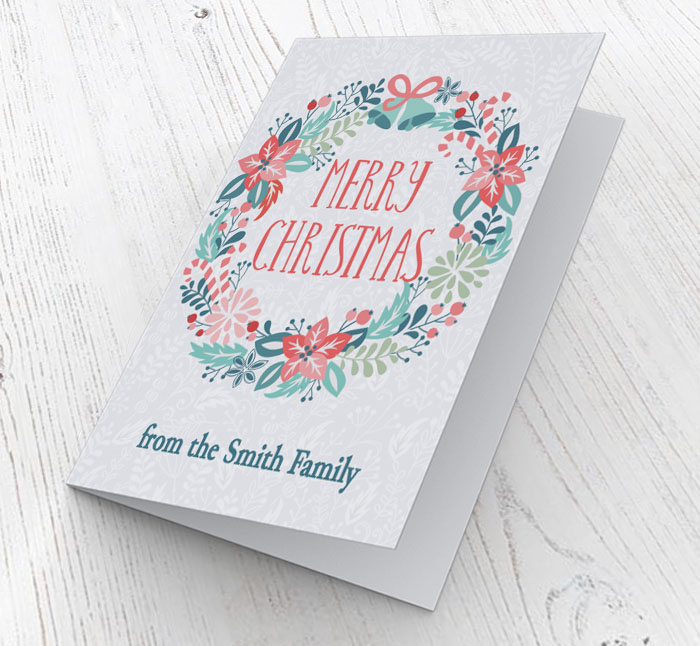 wreath christmas card