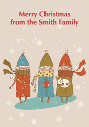 three children christmas card