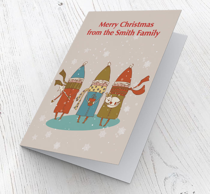 three children christmas card