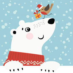 polar bear christmas card