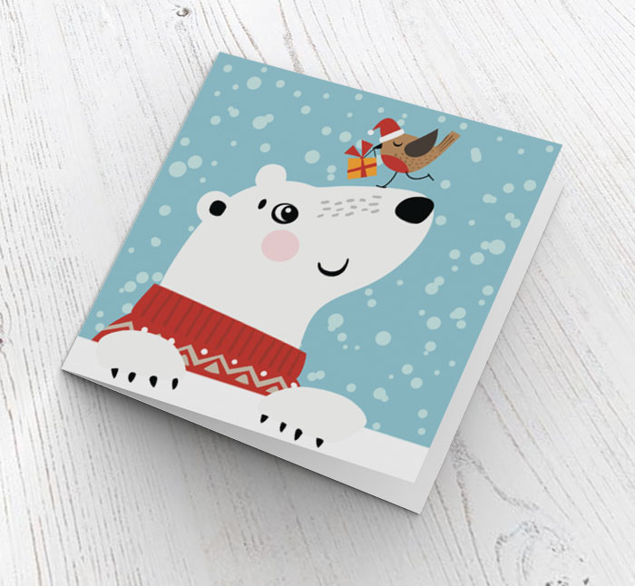 polar bear christmas card