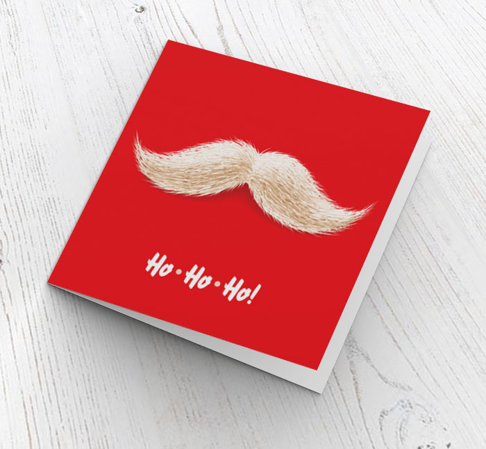 moustache christmas card