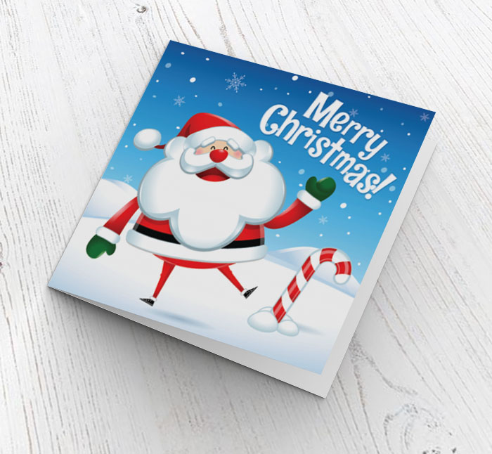 cartoon santa christmas card