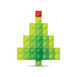 lego tree christmas card
