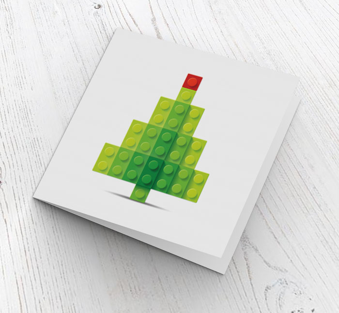 lego tree christmas card