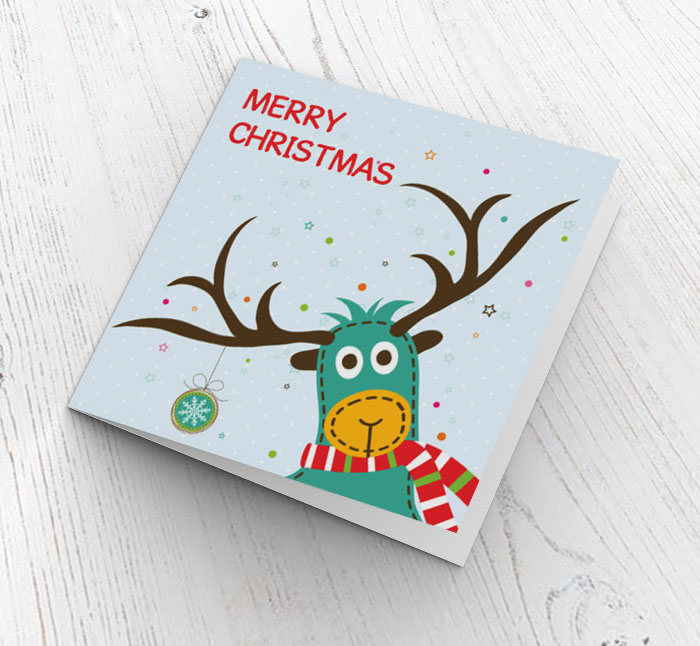 reindeer christmas card