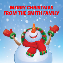jolly snowman christmas card