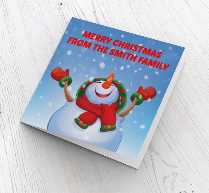 jolly snowman christmas card