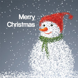 snowman christmas card