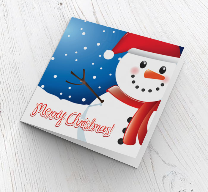 big snowman christmas card