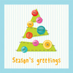 button tree christmas card