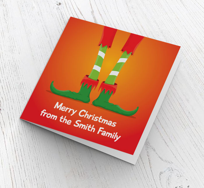 elf legs christmas card