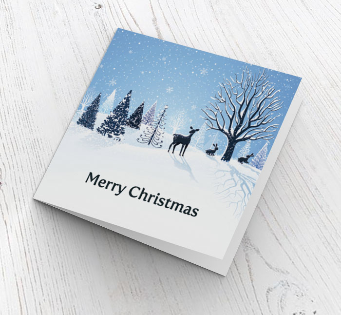 winter scene christmas card