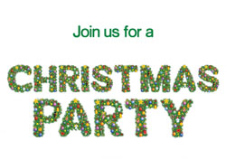 festive letters party invitations