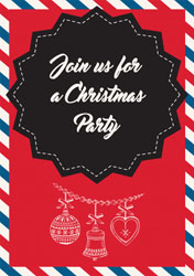 airmail christmas party invitations