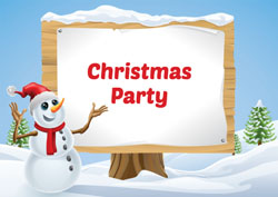 christmas sign party invitations