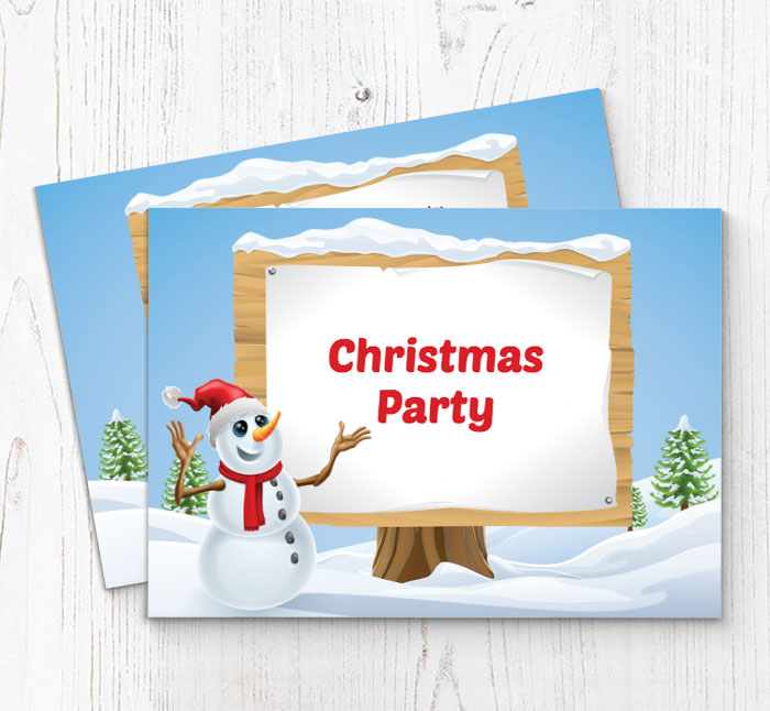 christmas sign party invitations