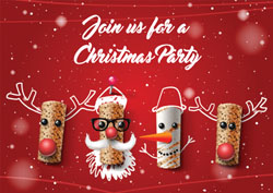 christmas corks party invitations