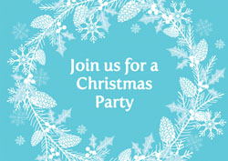 white wreath party invitations