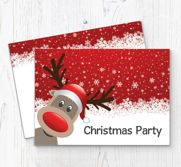 reindeer party invitations