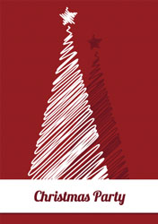 scribble christmas tree invitations