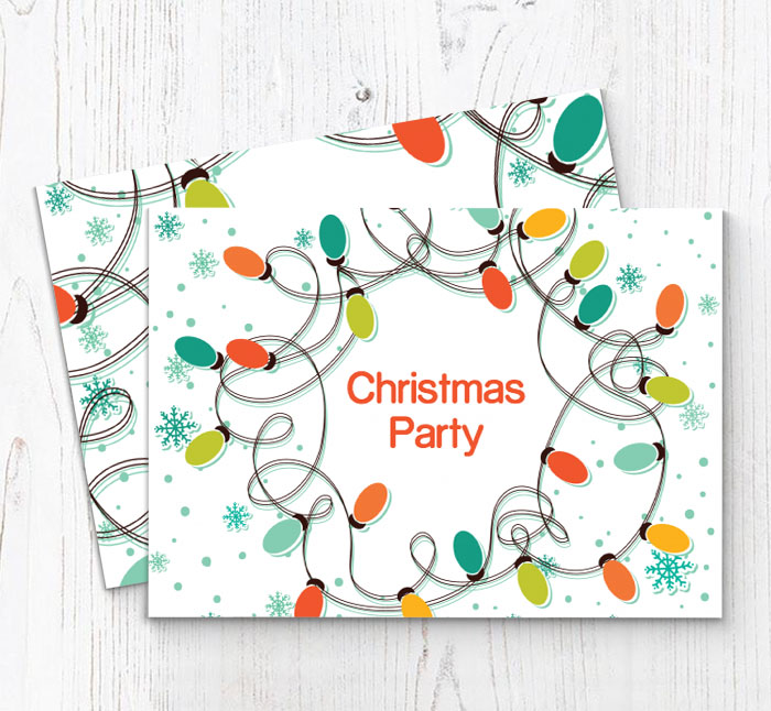 string of lights party invitations