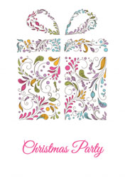floral gift christmas party invitations