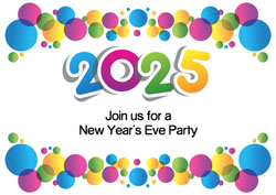 new years eve bubbles invitations