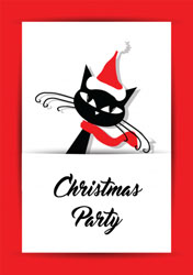 festive cat party invitations