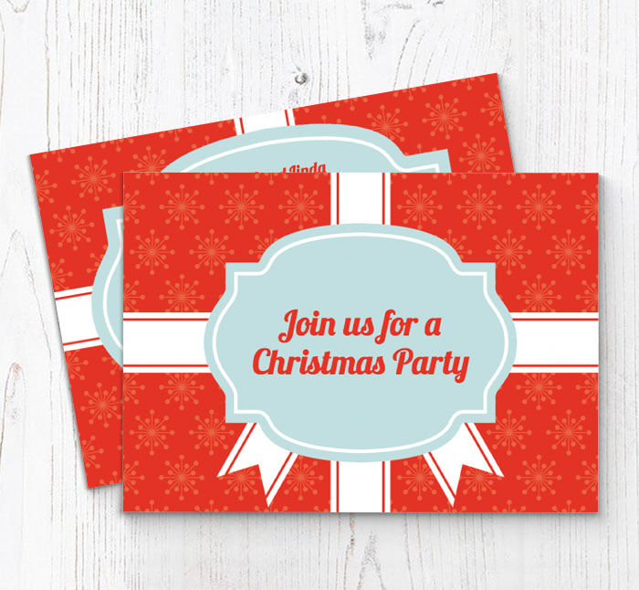 christmas present party invitations