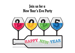 new year bottle party invitations