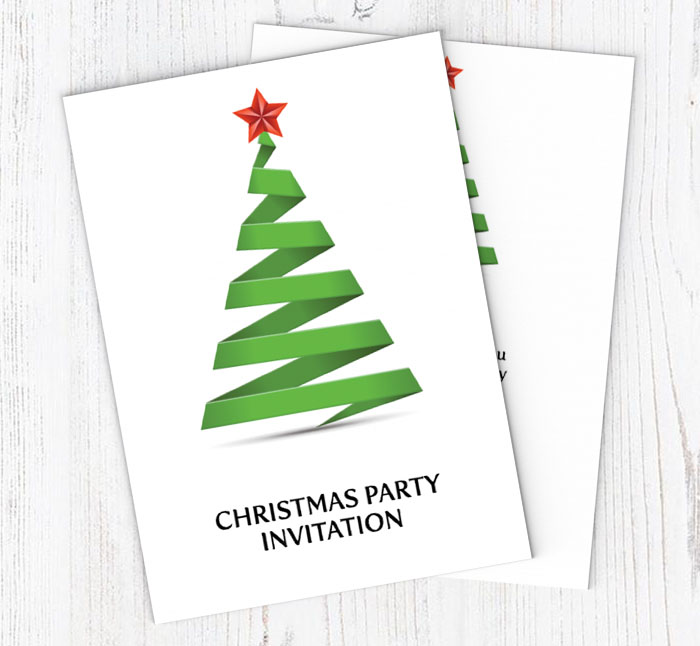 ribbon tree party invitations